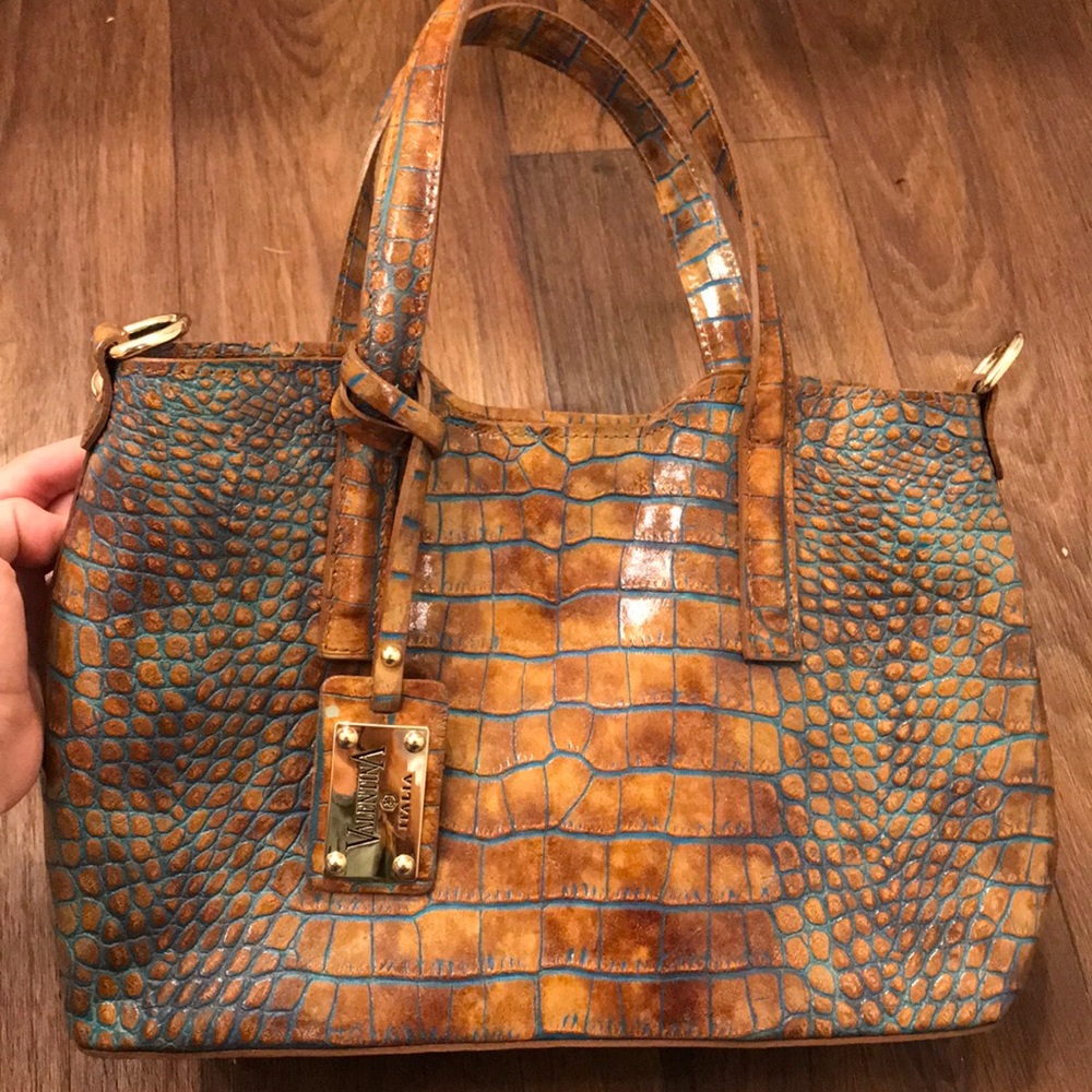 Valentina Snakeskin Embossed Leather Purse